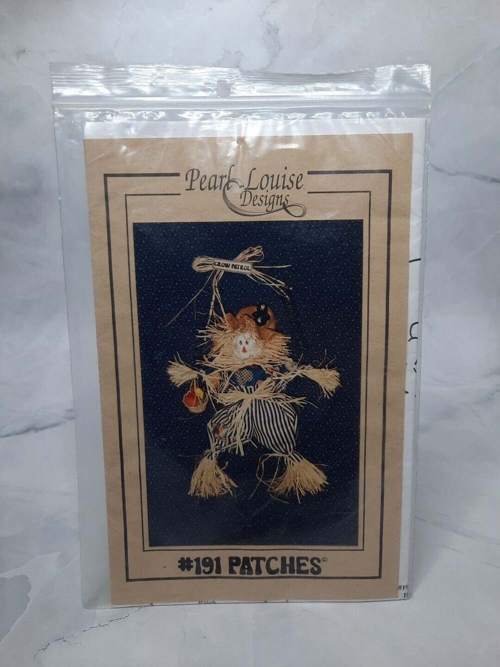 Pearl Louise Designs Crow Patrol 18" Door Charmer Pattern Patches Scarecrow